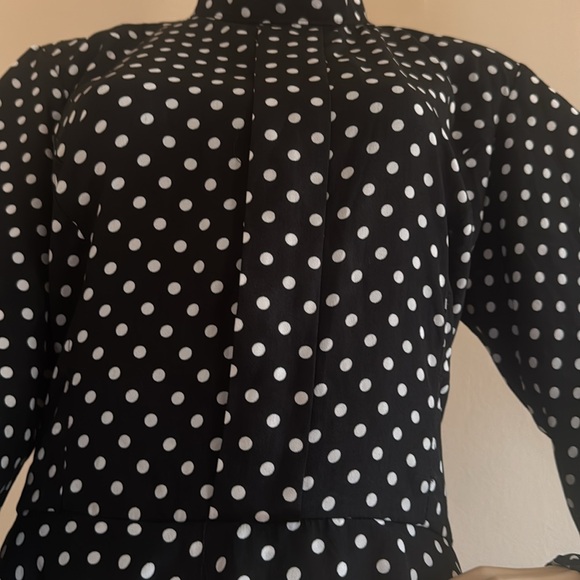 Corset Back Tiered Ruffle Polka Dot Dress - Picture 9 of 17